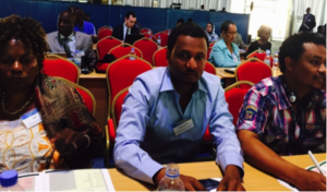 Wubshet Tadele and Desalegn Getaneh attend the Africa Carbon Forum in Kigali