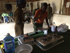 Stove use demonstrations at Ol Jogi Ranch